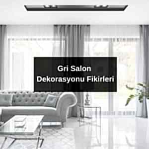 Gri Salon Dekorasyonu Fikirleri