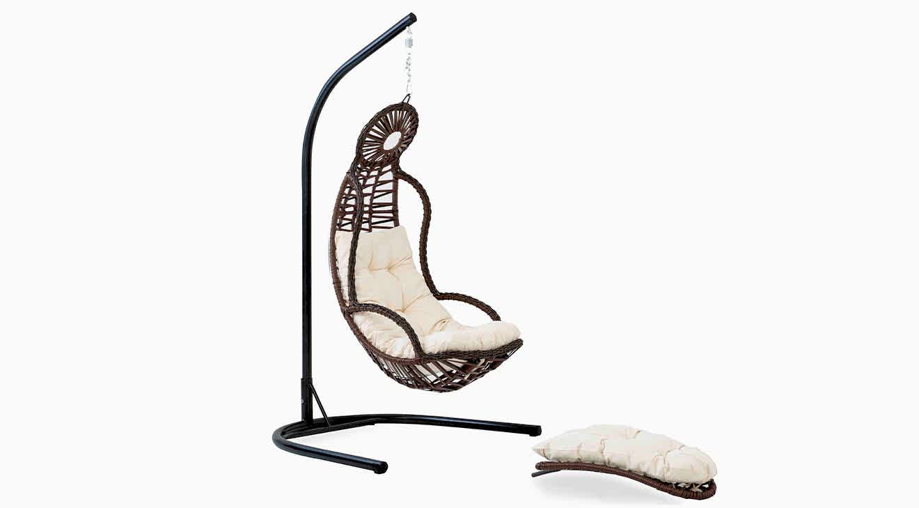 Elit Kahve Tek Kişilik Salıncak 